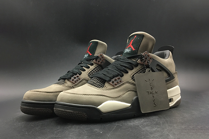 Travis Scott x Air Jordan 4 Olive Grey Black