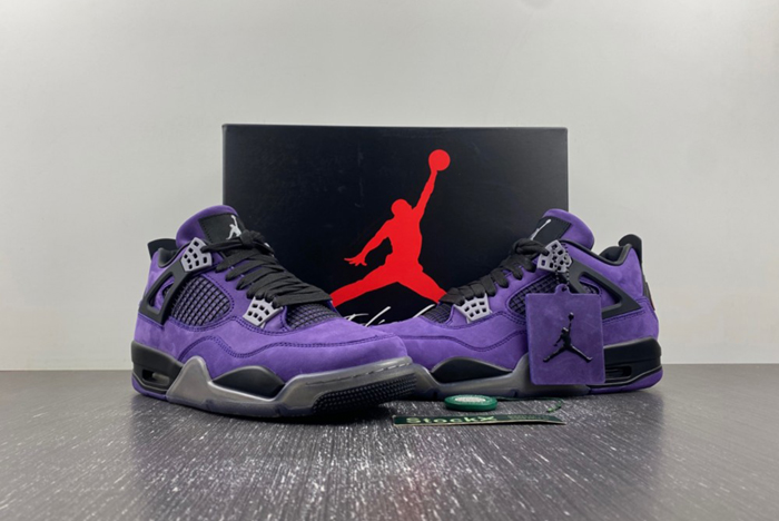 Travis Scott Air Jordan 4 F&F  Purple Black  2024
