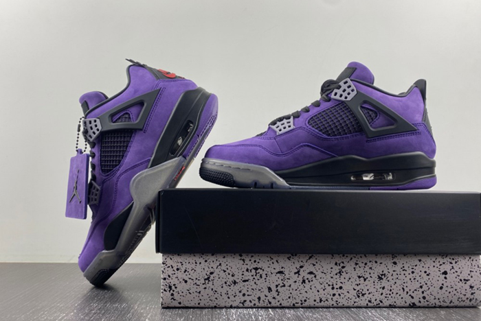 Travis Scott Air Jordan 4 F&F  Purple Black  2024