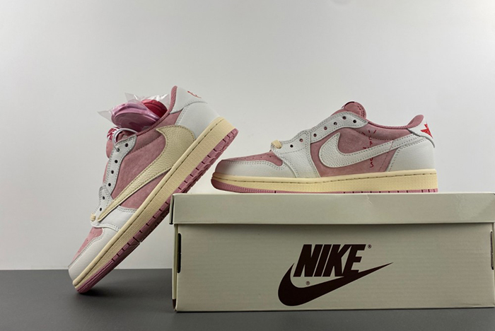 Travis Scott x Air Jordan 1 Low OG White Pink DM7866-600