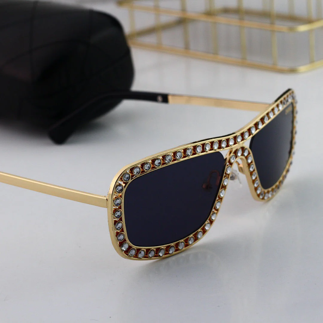 Fashionable Full-D1am0nd Visor Sunglasses