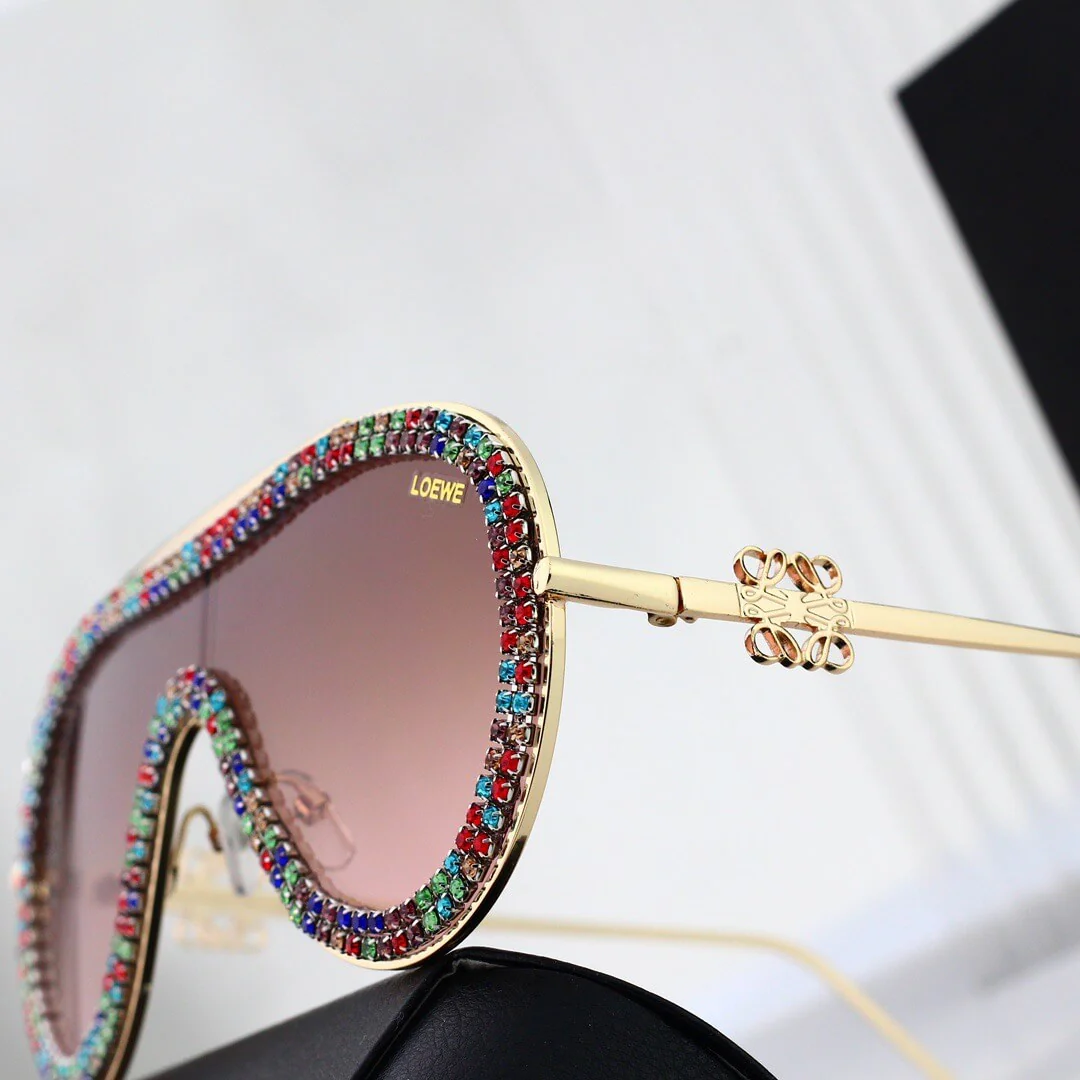 Fashionable D1am0nd Shield Sunglasses