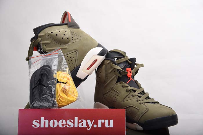 TRAVIS SCOTT AIR JORDAN 6 MEDIUM OLIVE - CN1084-200