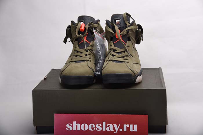 TRAVIS SCOTT AIR JORDAN 6 MEDIUM OLIVE - CN1084-200