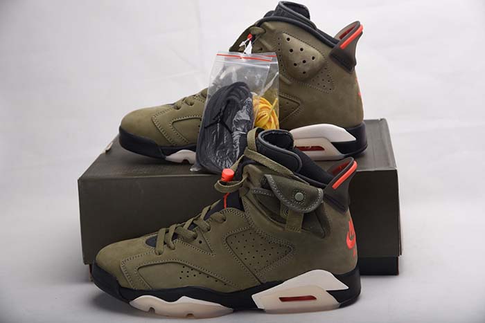 TRAVIS SCOTT AIR JORDAN 6 MEDIUM OLIVE - CN1084-200