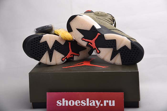 TRAVIS SCOTT AIR JORDAN 6 MEDIUM OLIVE - CN1084-200