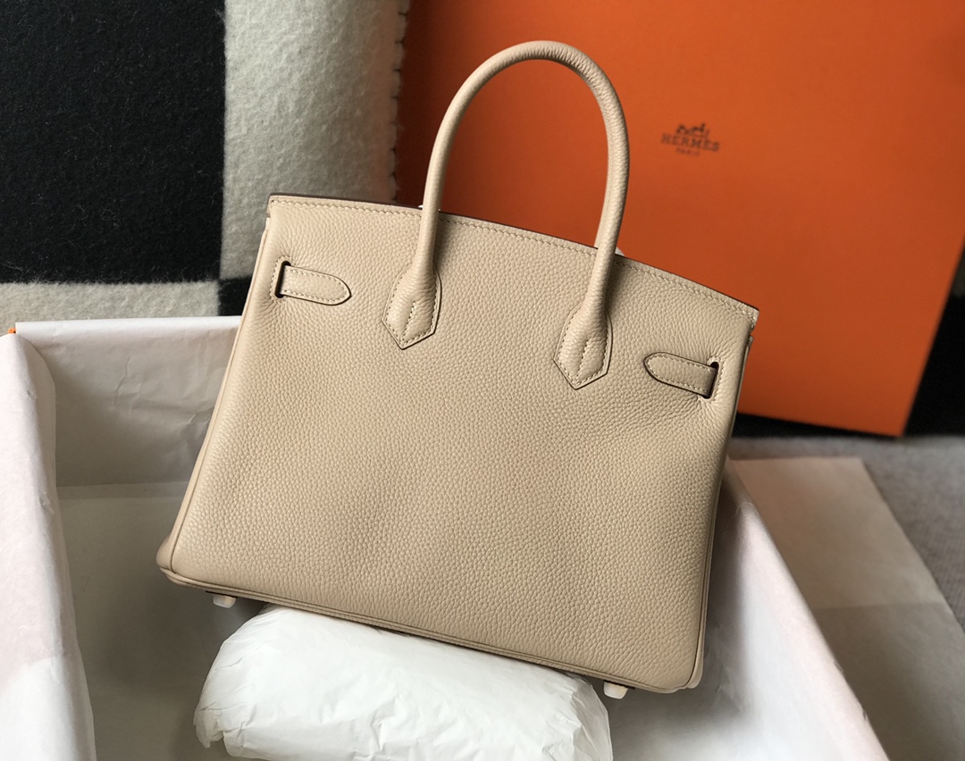 H**me5 Bɪʀᴋɪɴ Trench coat grey platinum bag size: 25cm