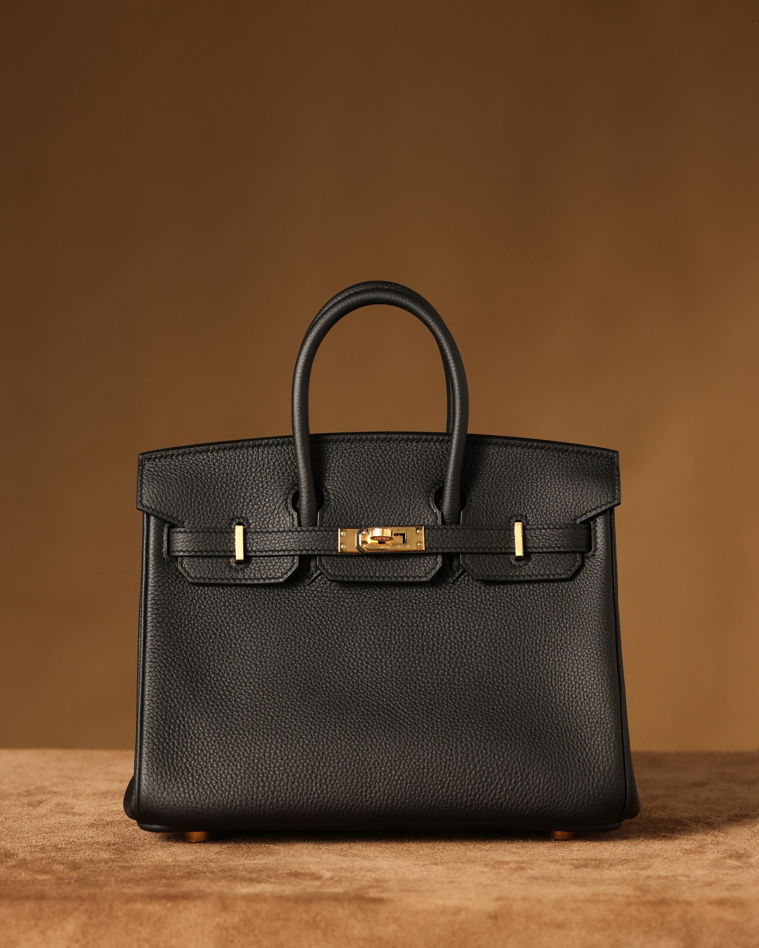H**me5 Birkin 25cm black gold buckle Size: 20 X 25 X 13CM