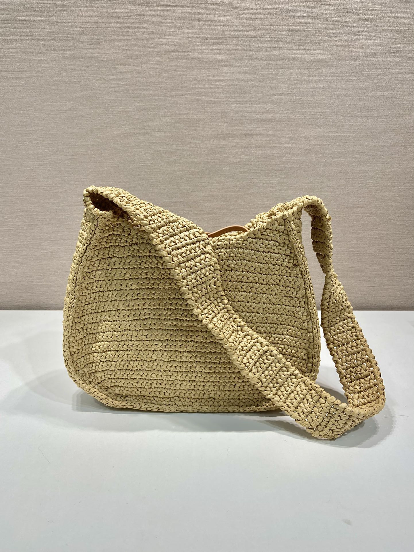 Pra*a Straw Shoulder Bag