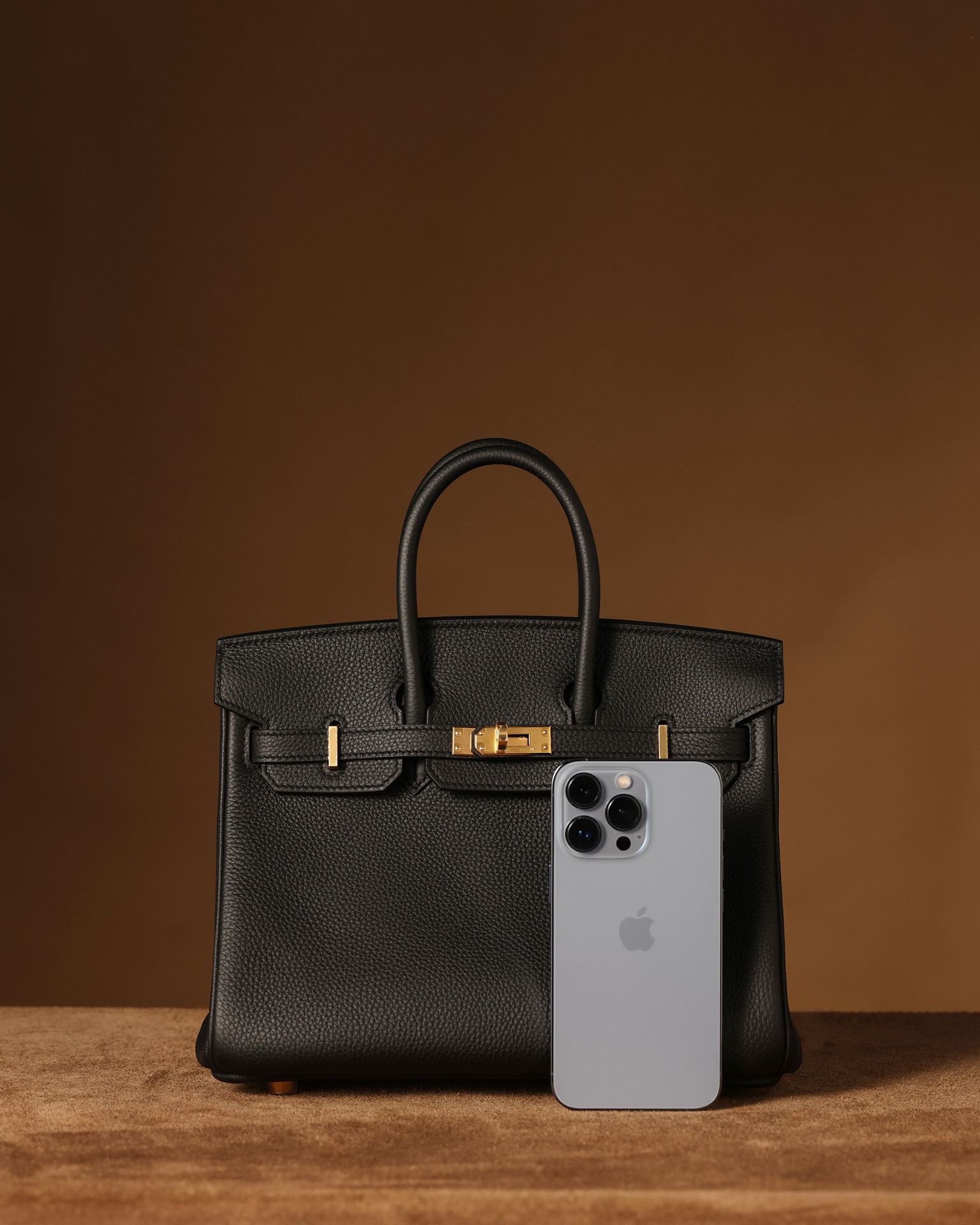 H**me5 Birkin 25cm black gold buckle Size: 20 X 25 X 13CM