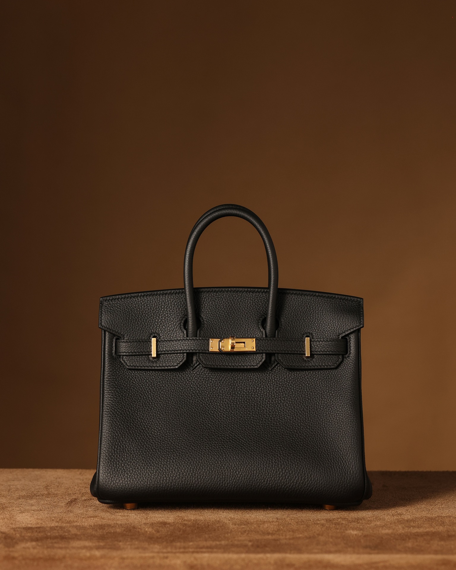 H**me5 Birkin 25cm black gold buckle Size: 20 X 25 X 13CM