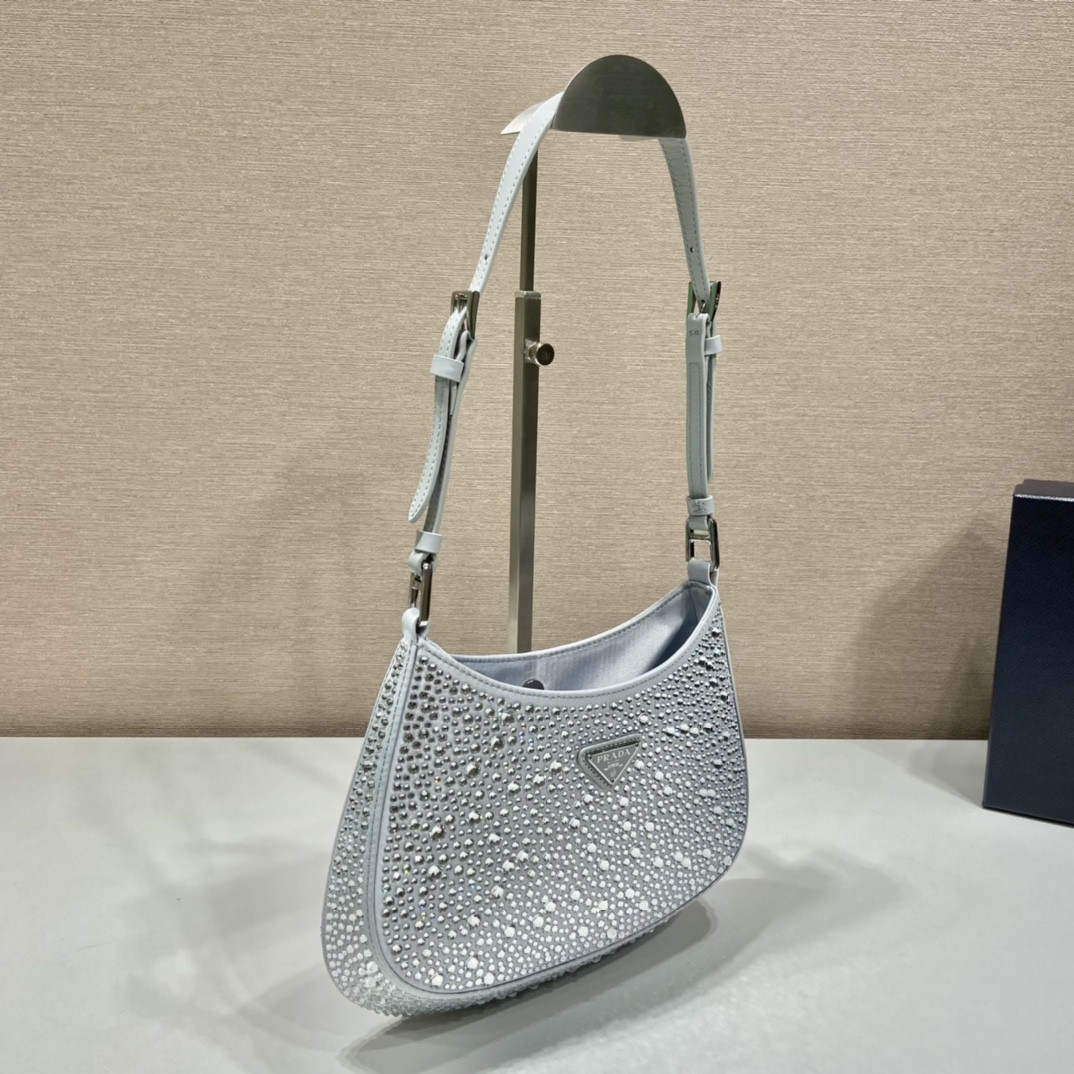Pra*a Cleo Satin Bag With Crystals