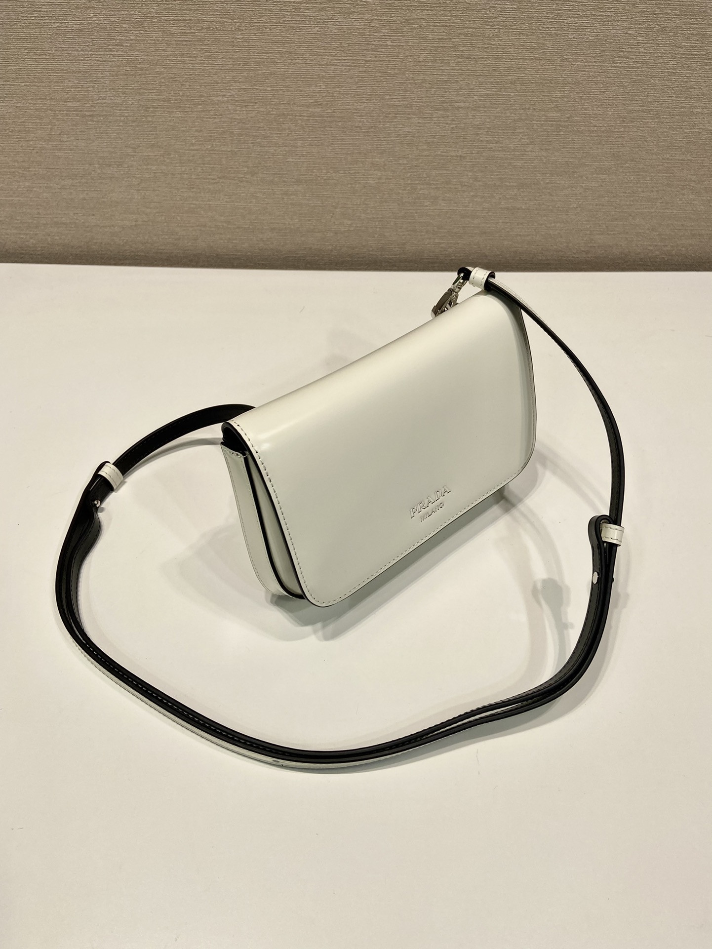 Pra*a Brushed Leather Mini-bag With Shoulder Strap Bag