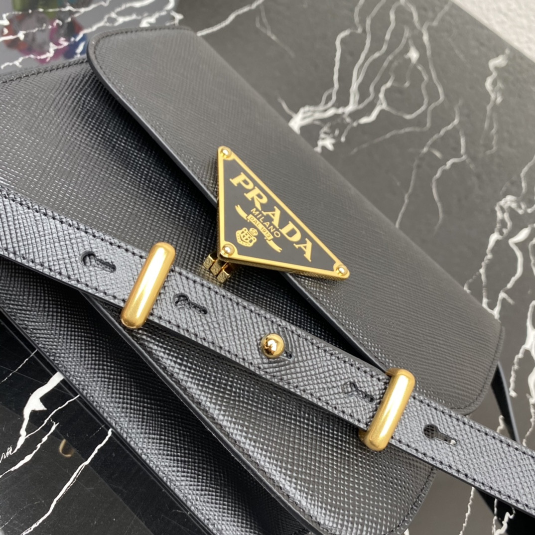 Pra*a Emblème Saffiano Shoulder Bag
