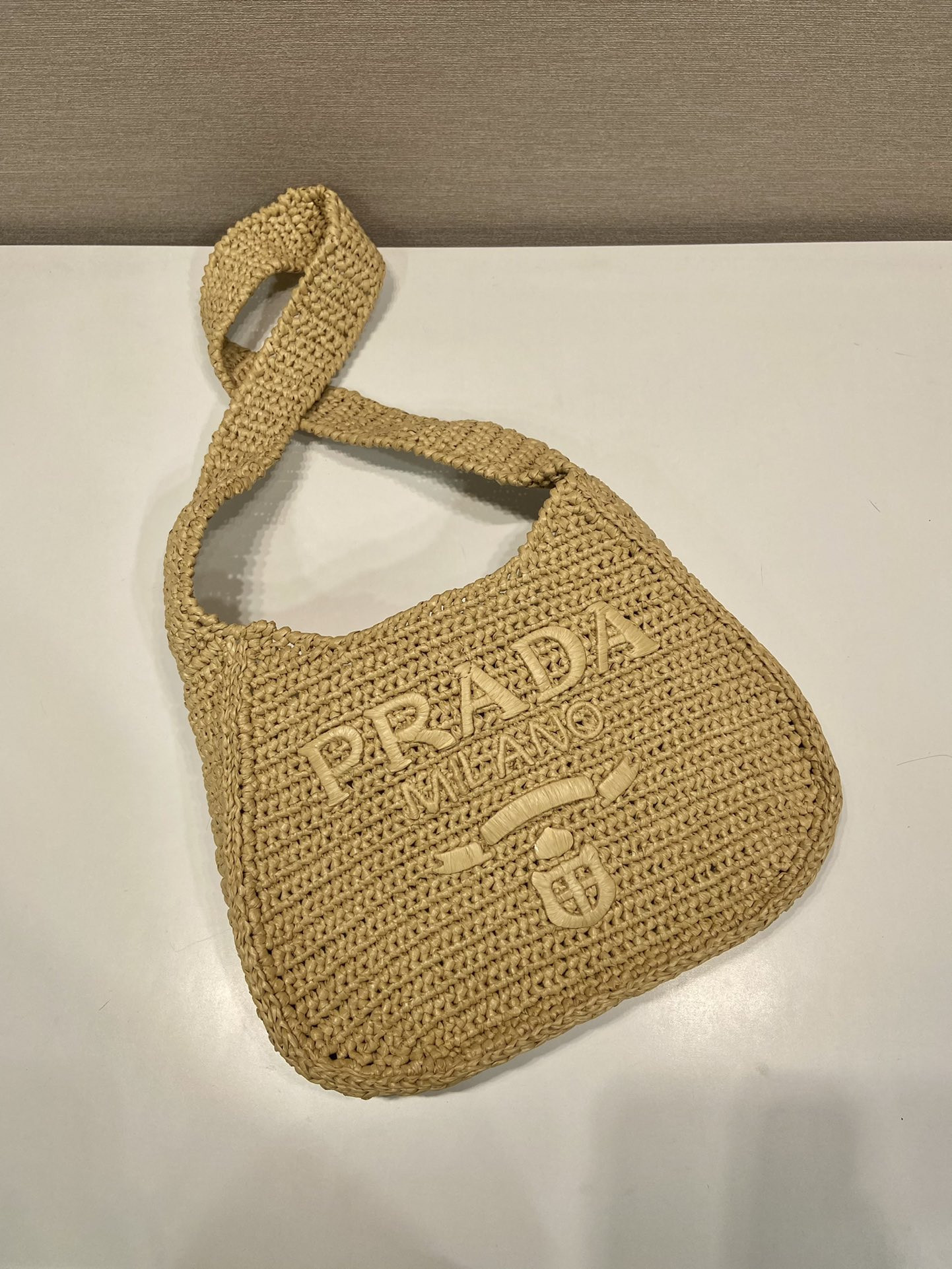 Pra*a Straw Shoulder Bag