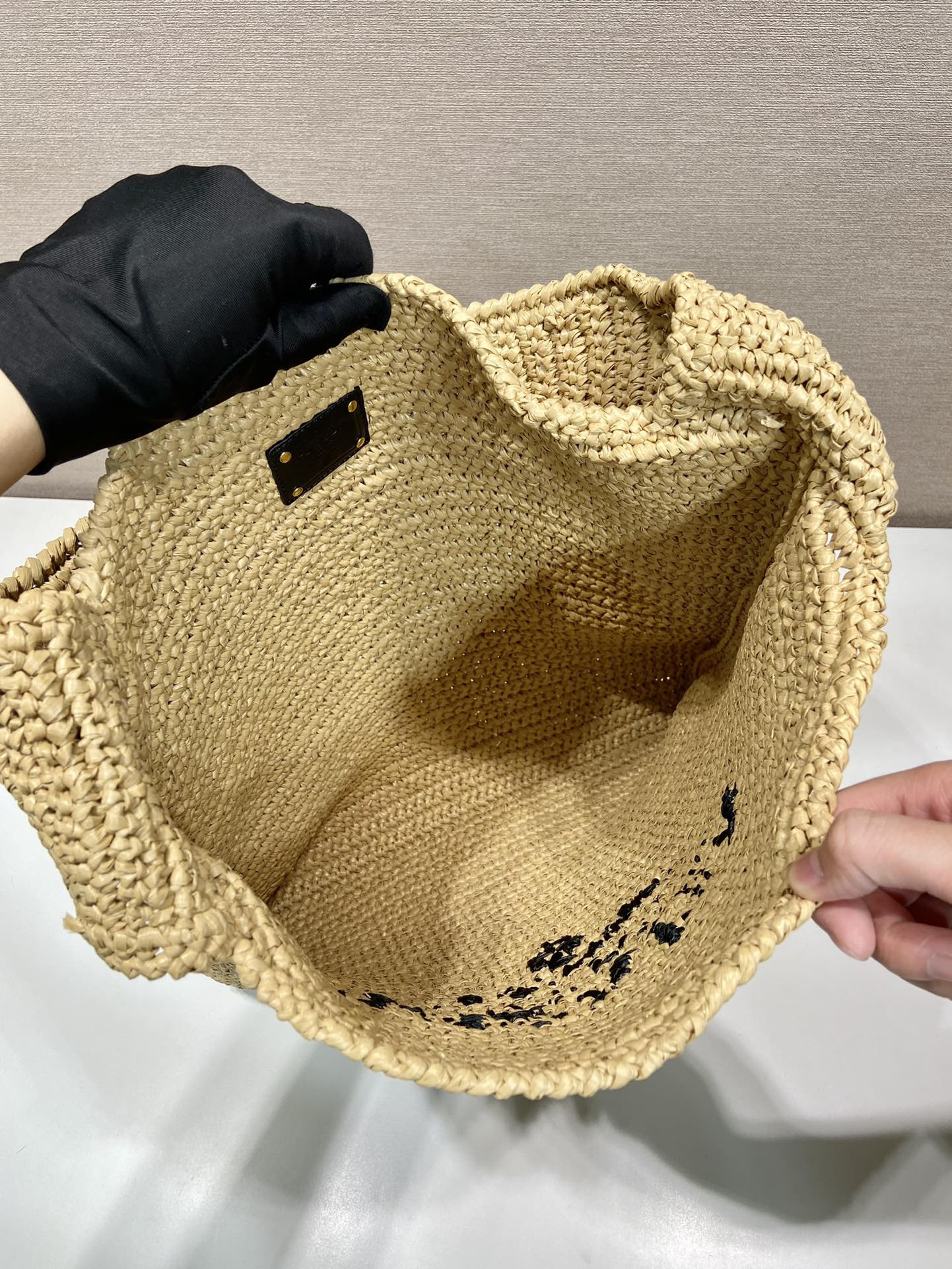 Pra*a Raffia Tote Bag