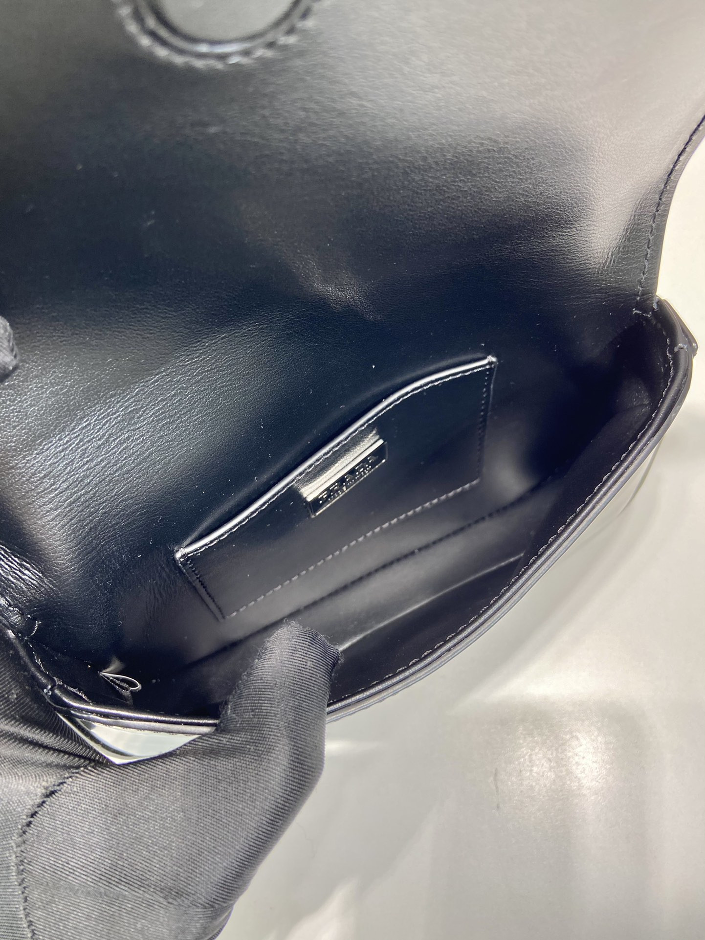 Pra*a Brushed Leather Mini-bag With Shoulder Strap Bag
