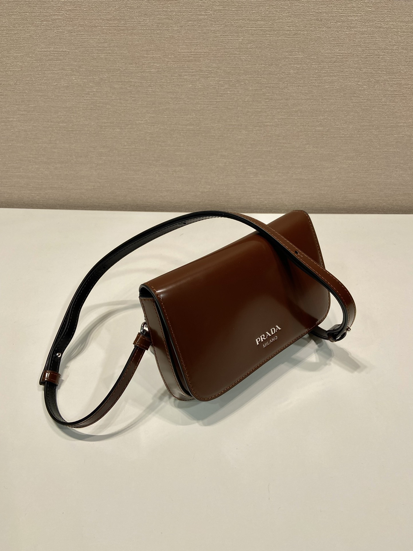 Pra*a Brushed Leather Mini-bag With Shoulder Strap Bag