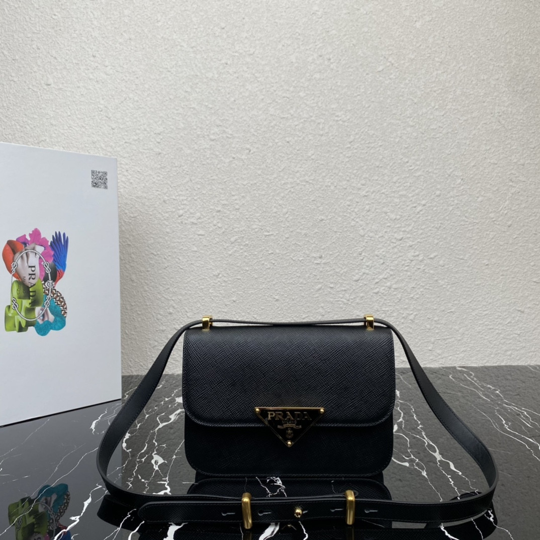 Pra*a Emblème Saffiano Shoulder Bag