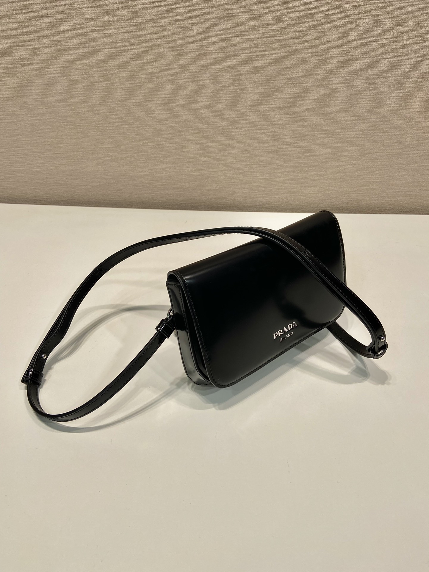 Pra*a Brushed Leather Mini-bag With Shoulder Strap Bag