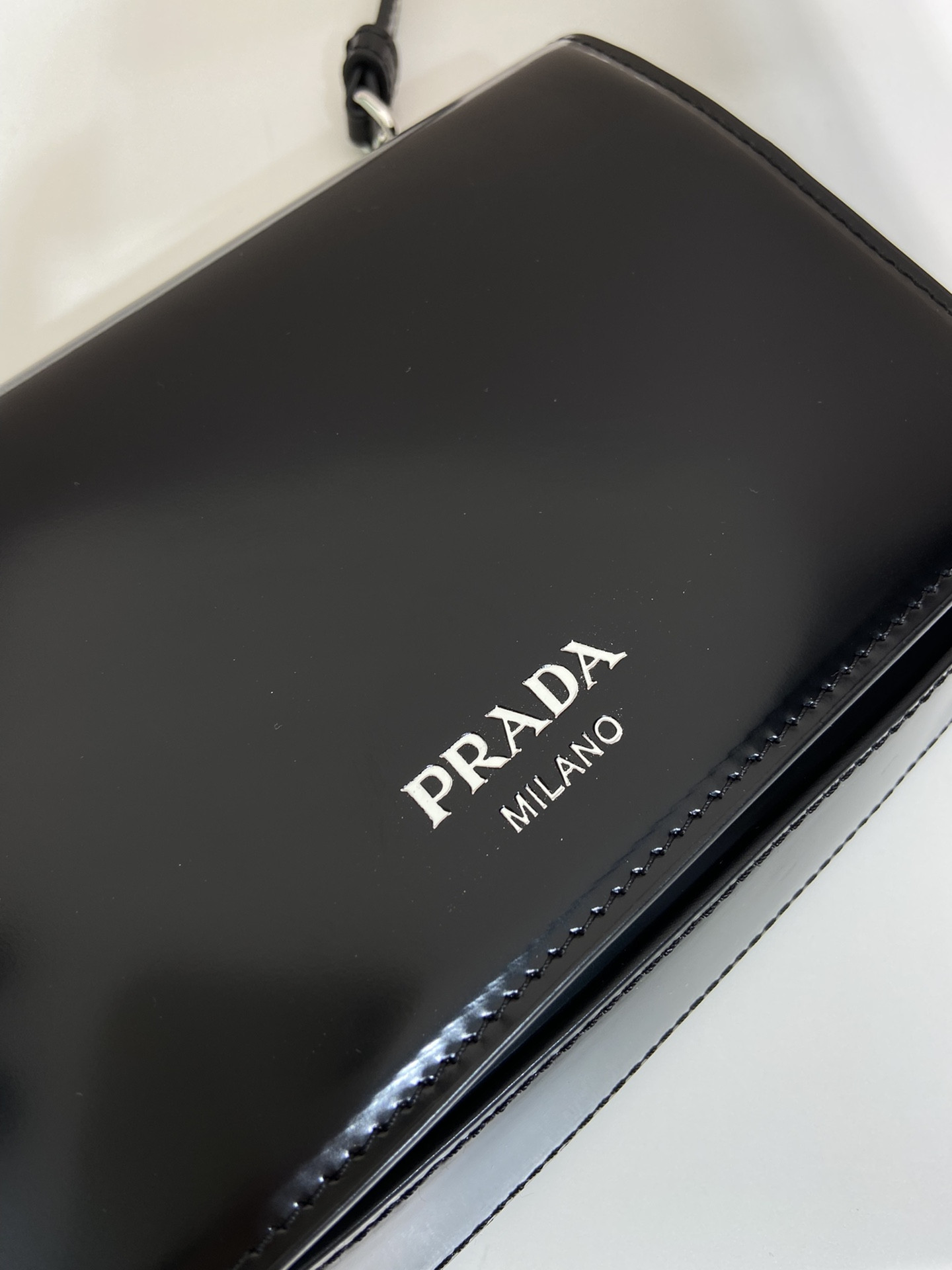 Pra*a Brushed Leather Mini-bag With Shoulder Strap Bag