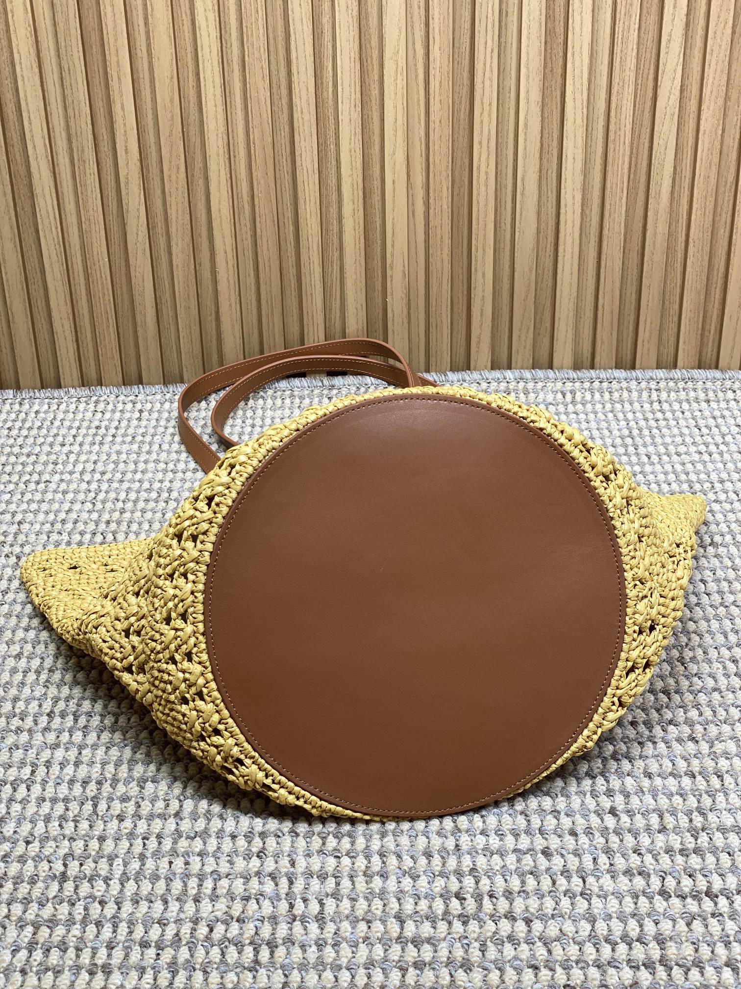 Y51 straw tote basket, pure handmade. 685618 Size: 55*31*28cm