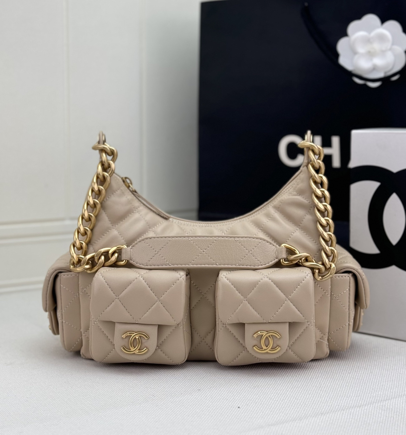 Ch**el 2025ss Hobo Bag 33×30×15cm