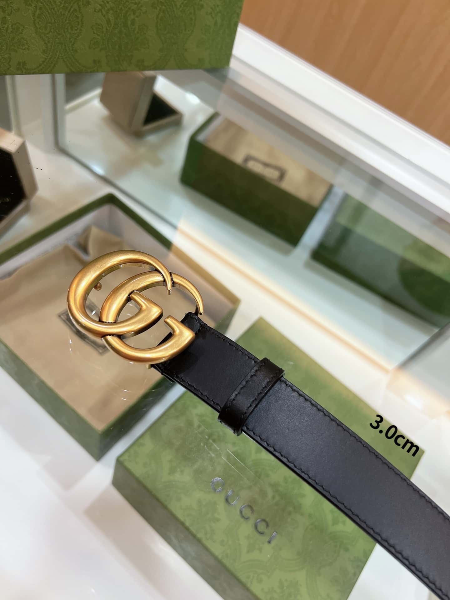Gvc*1 double-sided selected top layer leather GG belt