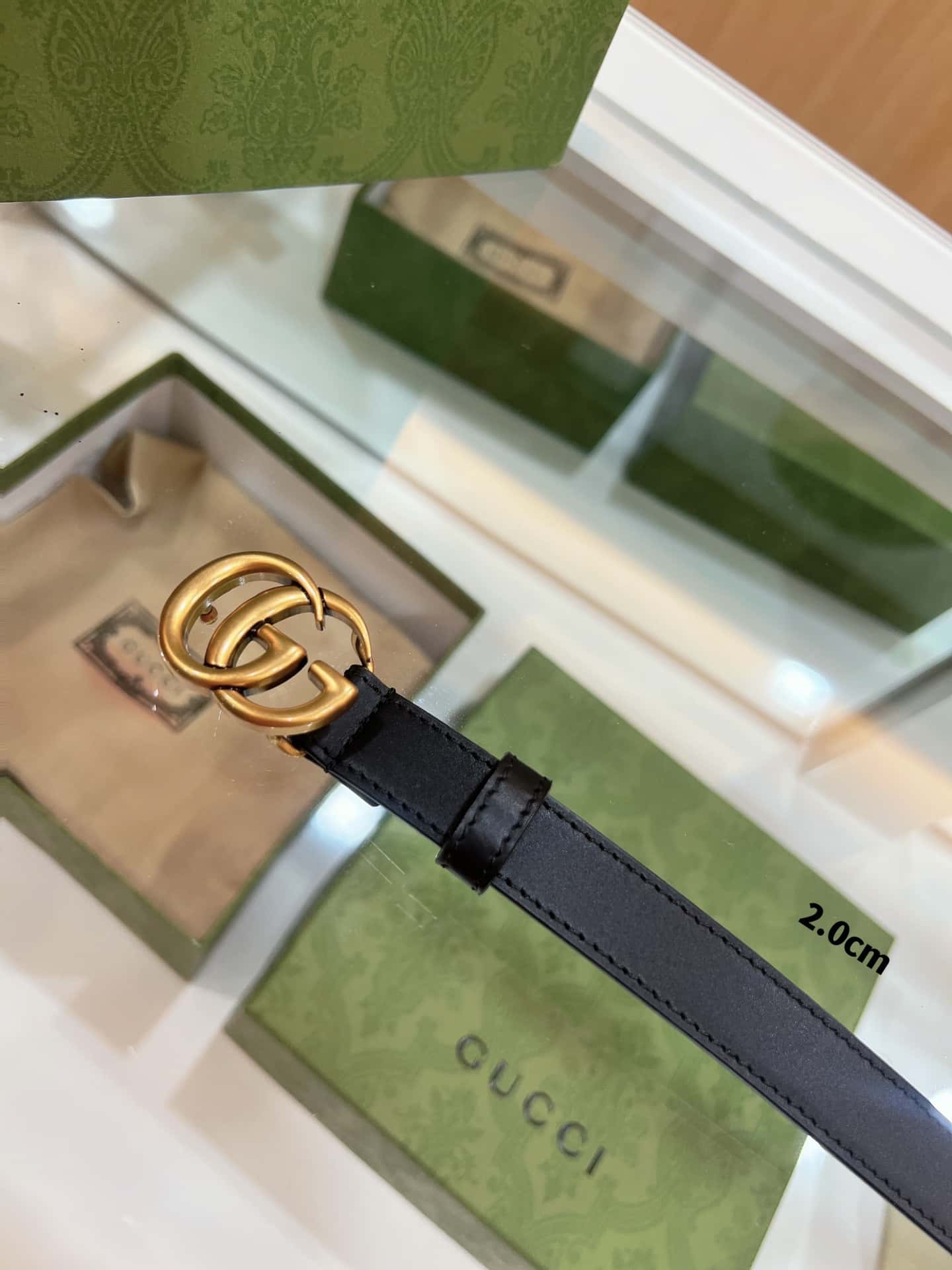 Gvc*1 double-sided selected top layer leather GG belt