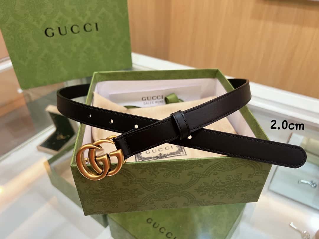 Gvc*1 double-sided selected top layer leather GG belt