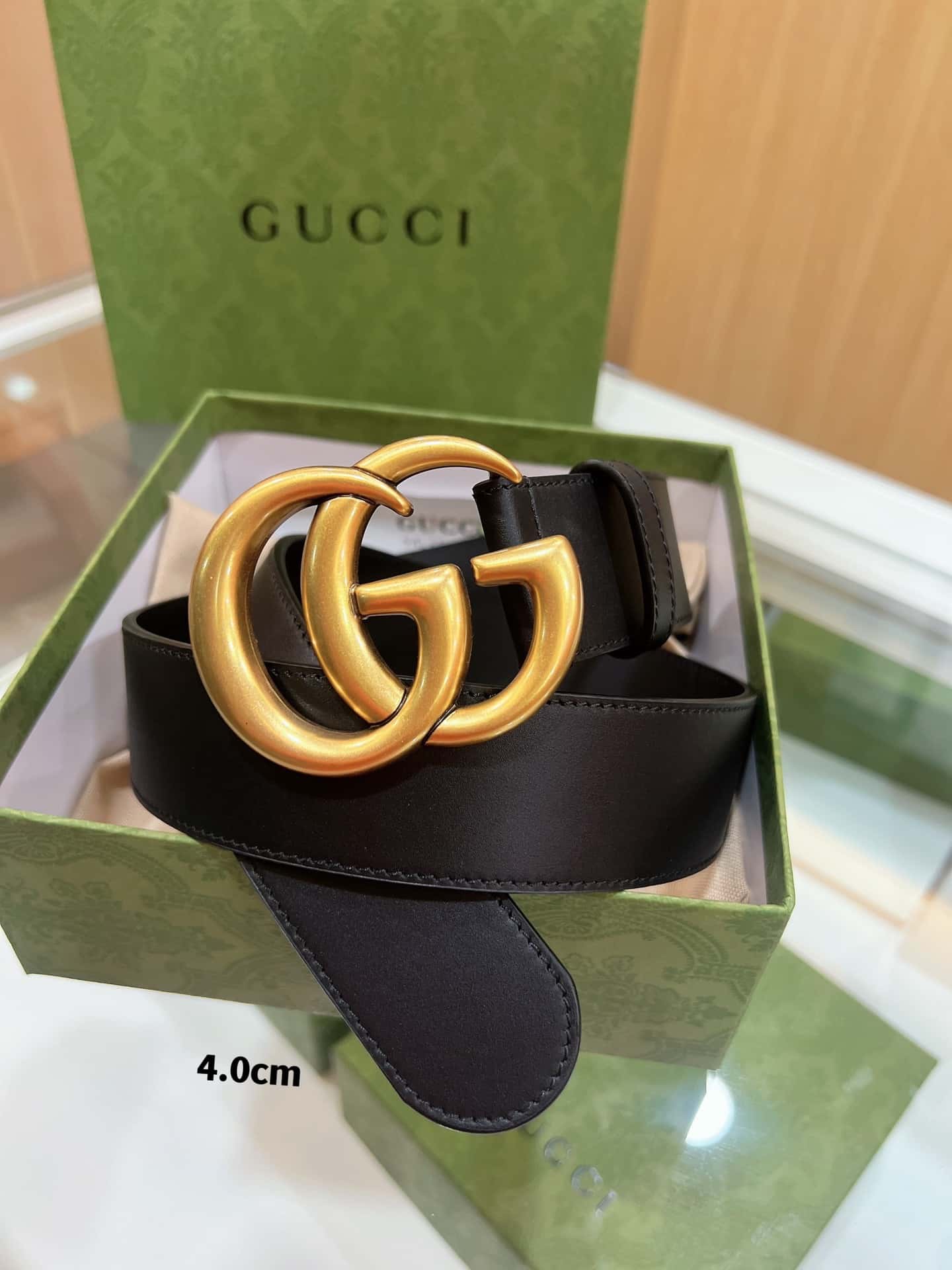 Gvc*1 double-sided selected top layer leather GG belt