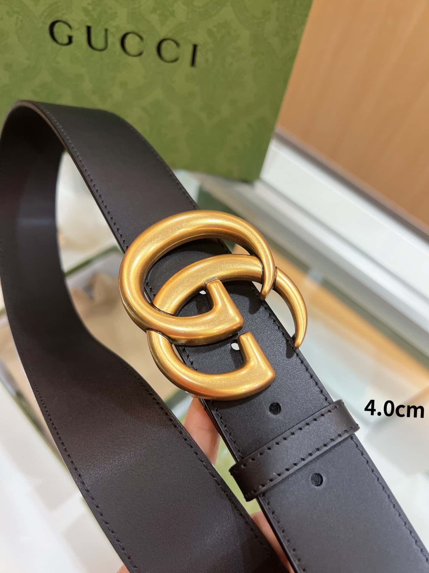 Gvc*1 double-sided selected top layer leather GG belt