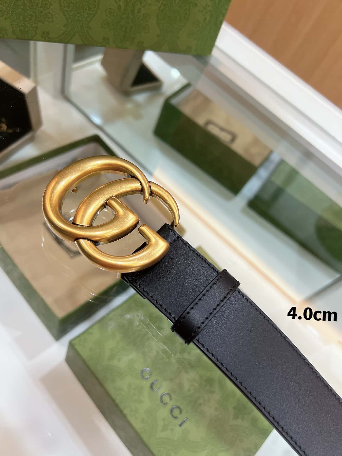 Gvc*1 double-sided selected top layer leather GG belt