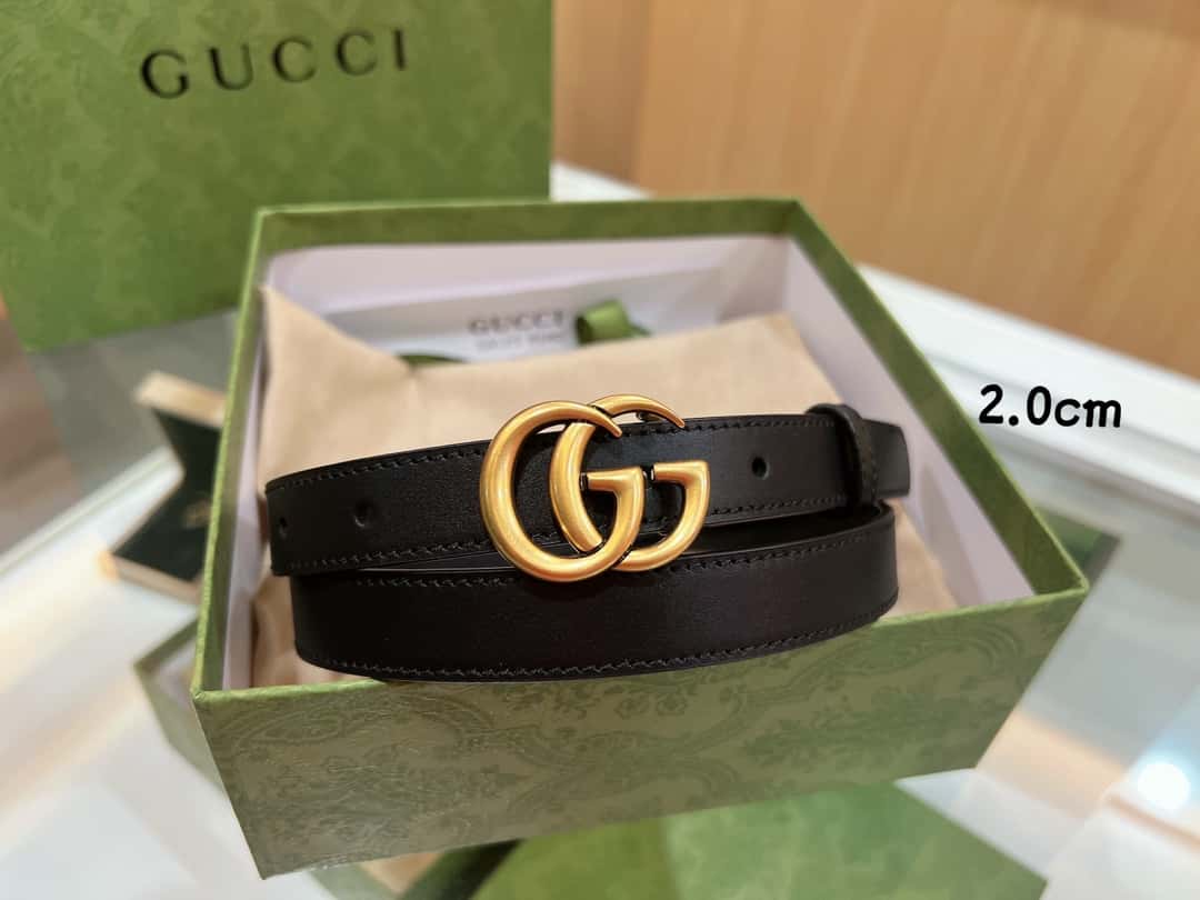 Gvc*1 double-sided selected top layer leather GG belt