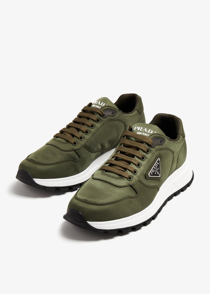 Pra*a Re-Nylon Leather Sneakers