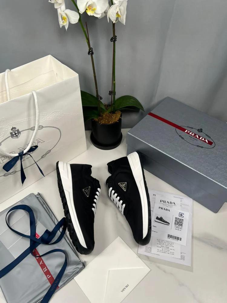 Pra*a Re-Nylon Leather Sneakers