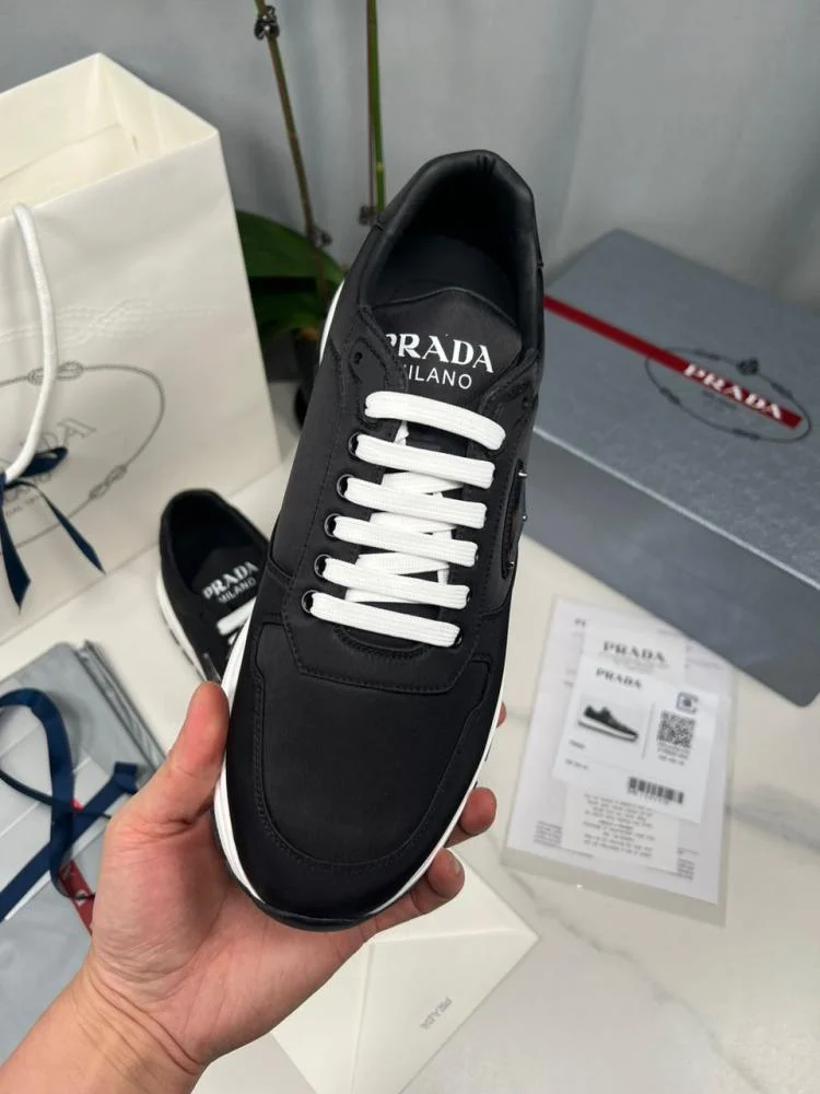 Pra*a Re-Nylon Leather Sneakers
