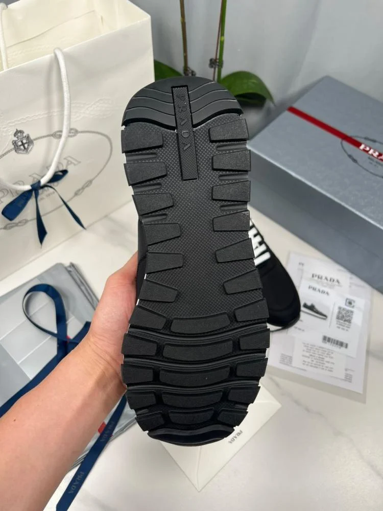 Pra*a Re-Nylon Leather Sneakers