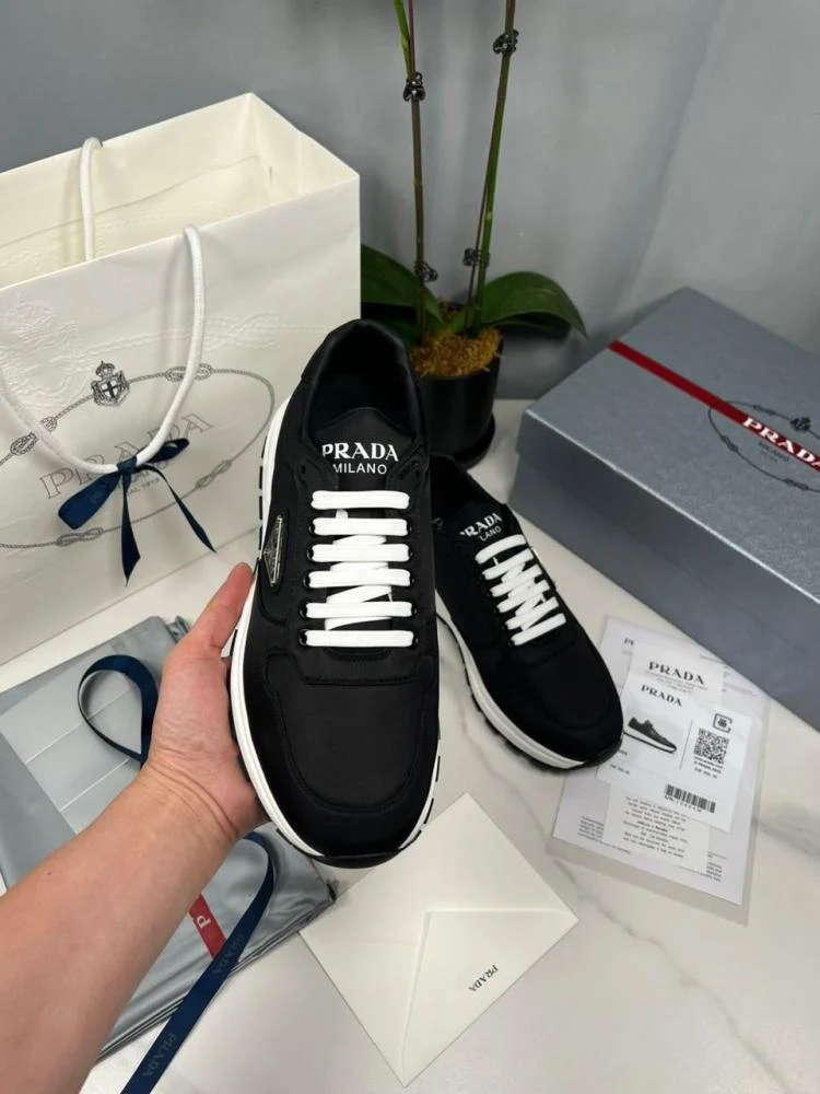 Pra*a Re-Nylon Leather Sneakers