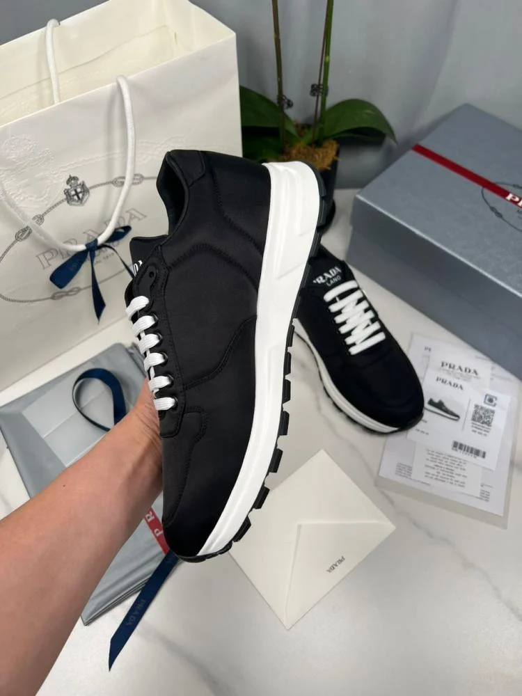 Pra*a Re-Nylon Leather Sneakers