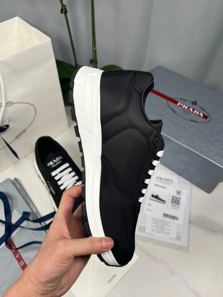 Pra*a Re-Nylon Leather Sneakers